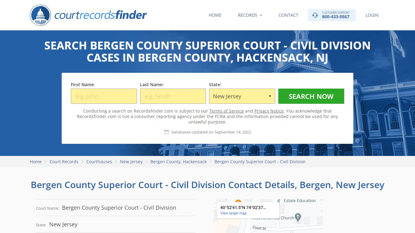 Bergen County Superior Court - Civil Division Case Search - Bergen ...